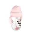 Canpol babies csöpögésmentes súlyozott szívószálas itatópohár EXOTIC ANIMALS 270ml pink