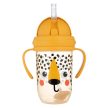 Canpol babies Súlyozott szívószálas itatópohár BabiesBoo 270ml gepárd