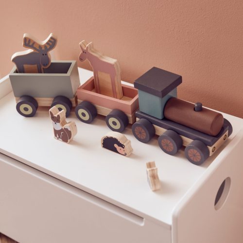 Kid's Concept állatos fa vonat