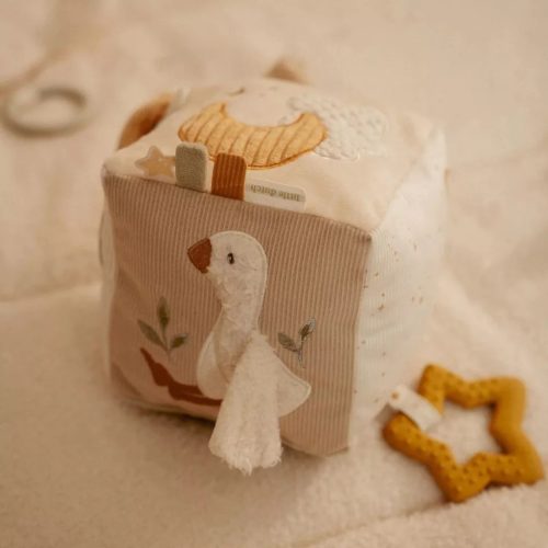 Little Dutch készségfejlesztő plüss kocka - Newborn Naturals