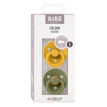 BIBS Colour - méz/olivazöld (2 db)