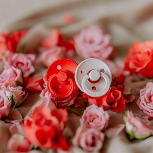 BIBS Colour - cseresznyevirág/ pirospiros (2 db)