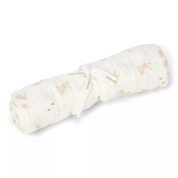 LITTLE DUTCH MUSZLIN TEXTILPELENKA 120X120 CM - BABY BUNNY