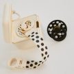 BIBS Studio Polka cumilánc (krémfehér/fekete)