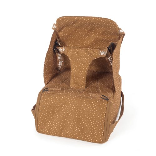 Hordozható textil székmagasító - Pöttyös (Fahéj)