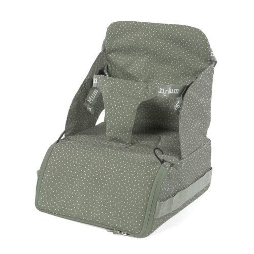 Hordozható textil székmagasító - Pöttyös (Oliva)