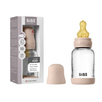 BIBS üveg cumisüvegszett (púderrózsaszín) - 120 ml