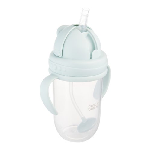 Canpol babies Súlyozott szívószálas itatópohár 270ml menta