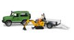 Land Rover Defender - vontatmánnyal, JCB mikro kotrógéppel - Bruder 2593
