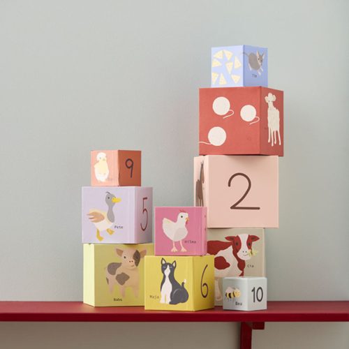 Kid's Concept kocka építőtorony (A farm állatai)